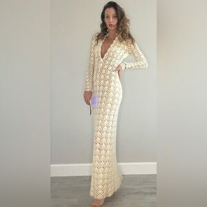 1970s vintage crochet maxi